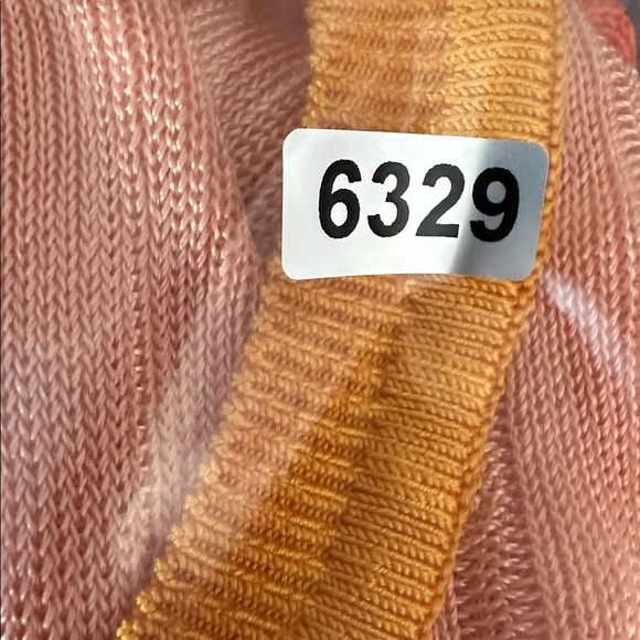 Maje Tie Dye Maxi Dress Rib Knit Sleeveless Tank Sweater Orange Ombre 36 - Picture 9 of 11